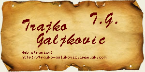 Trajko Galjković vizit kartica